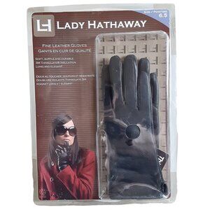 Lady Hathaway Ladies Fine Leather Gloves Size 6.5 3M Thinsulate Soft & Supple